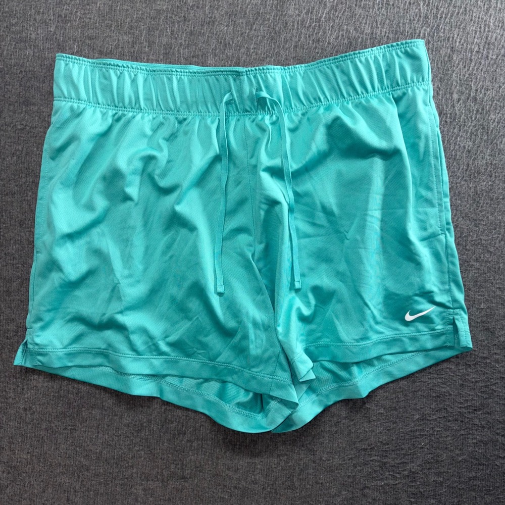 Nike Womens Dri-FIT Training Shorts Teal Turquoise DA0319-392 Size M NWT
